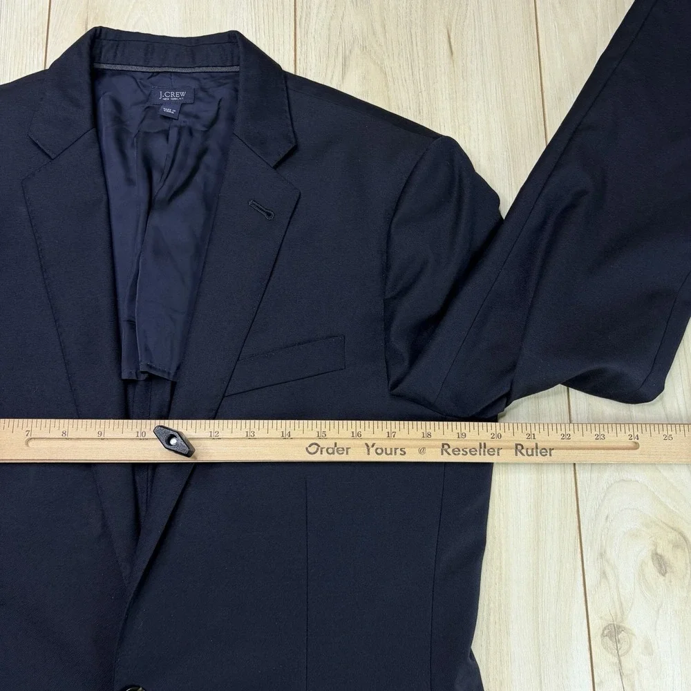 J. Crew Ludlow Jacket Loro Piana Flannel Wool Blazer Men 38R Navy